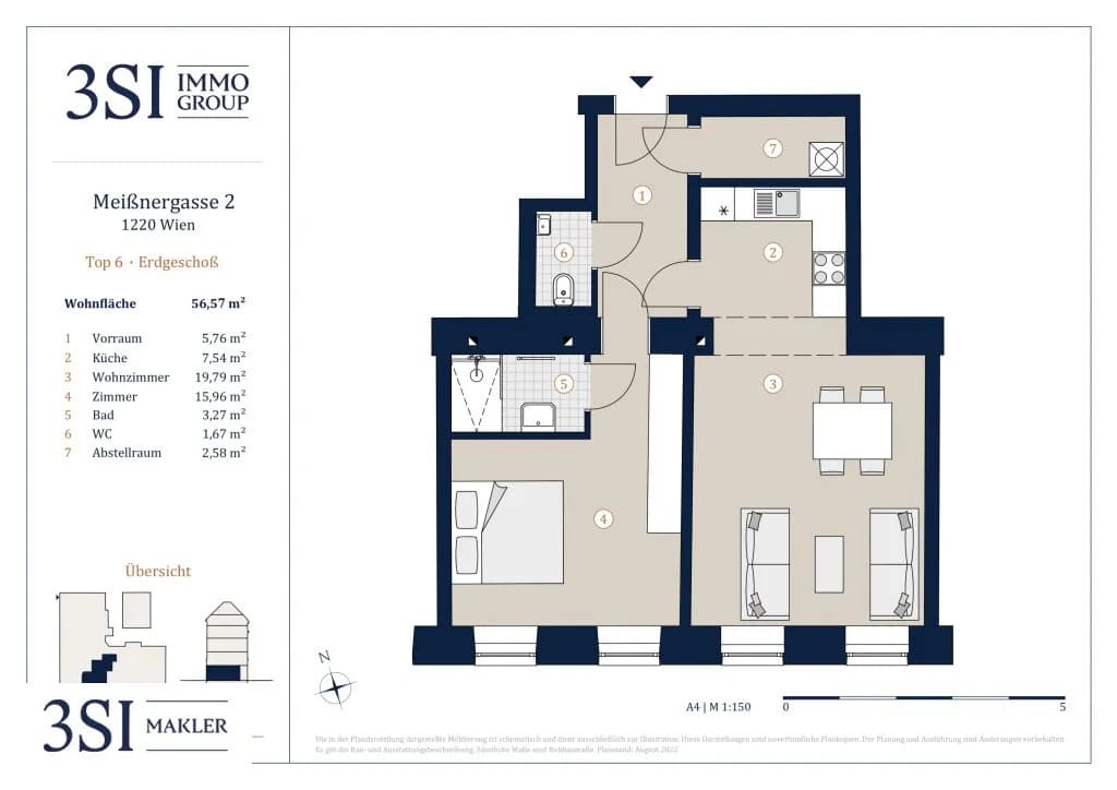 2-Zimmer-Wohnung kaufen in Wien – 56,57 m², € 285.000 – Bild 17 von 17