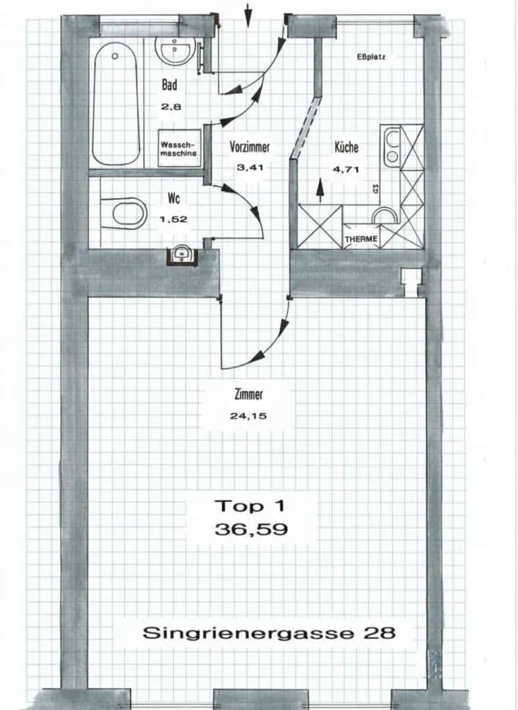 1-Zimmer-Wohnung kaufen in Wien – 36,61 m², € 188.800 – Bild 12 von 12