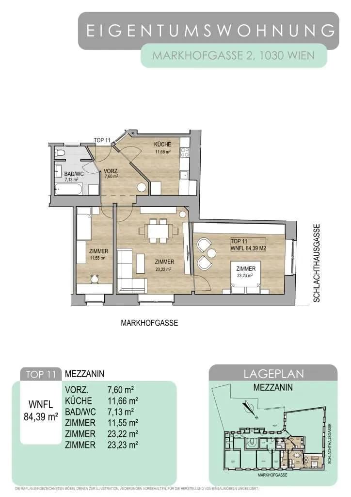 3-Zimmer-Wohnung kaufen in Wien – 84,39 m², € 375.000 – Bild 8 von 8