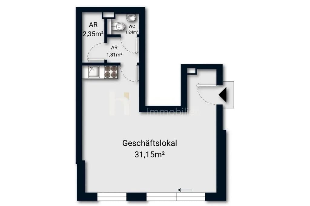 1-Zimmer-Gewerbeimmobilie kaufen in Wien – 38,6 m², € 215.000 – Bild 31 von 31