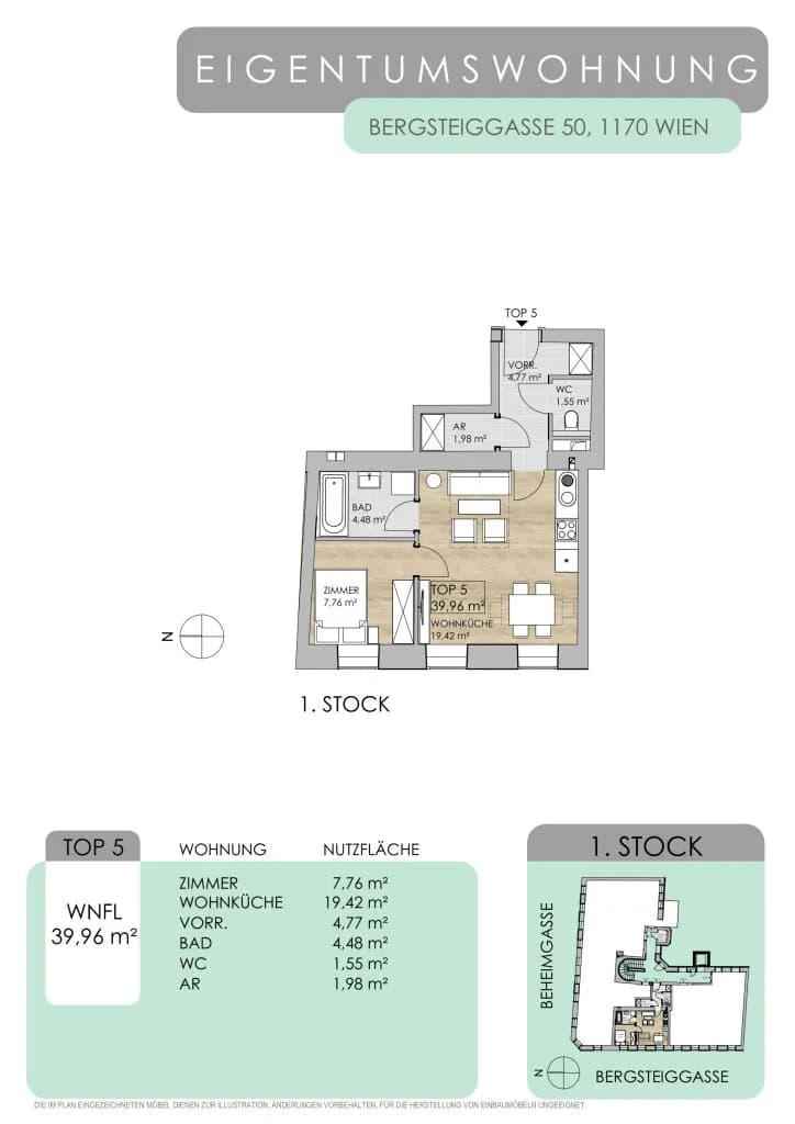 2-Zimmer-Wohnung kaufen in Wien – 39,96 m², € 149.000 – Bild 14 von 14