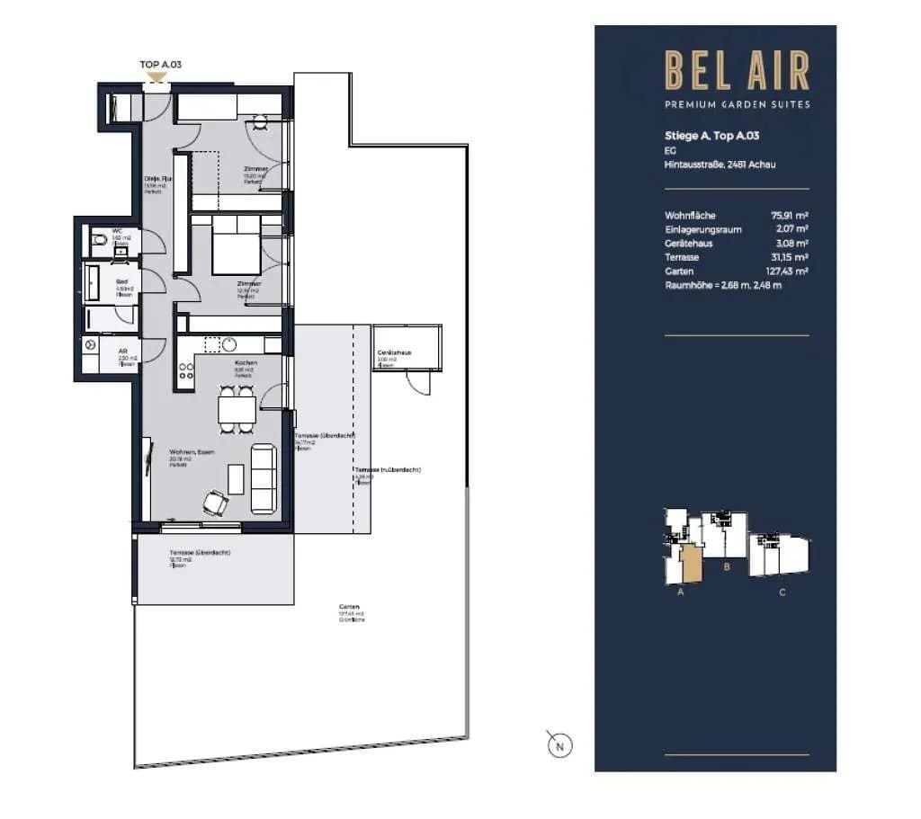 3-Zimmer-Wohnung kaufen in Mödling – 75,95 m², € 530.000 – Bild 18 von 19