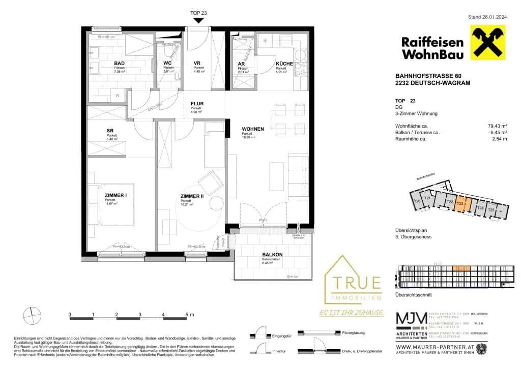 3-Zimmer-Wohnung kaufen in Gänserndorf – 79,43 m², € 448.200 – Bild 29 von 29