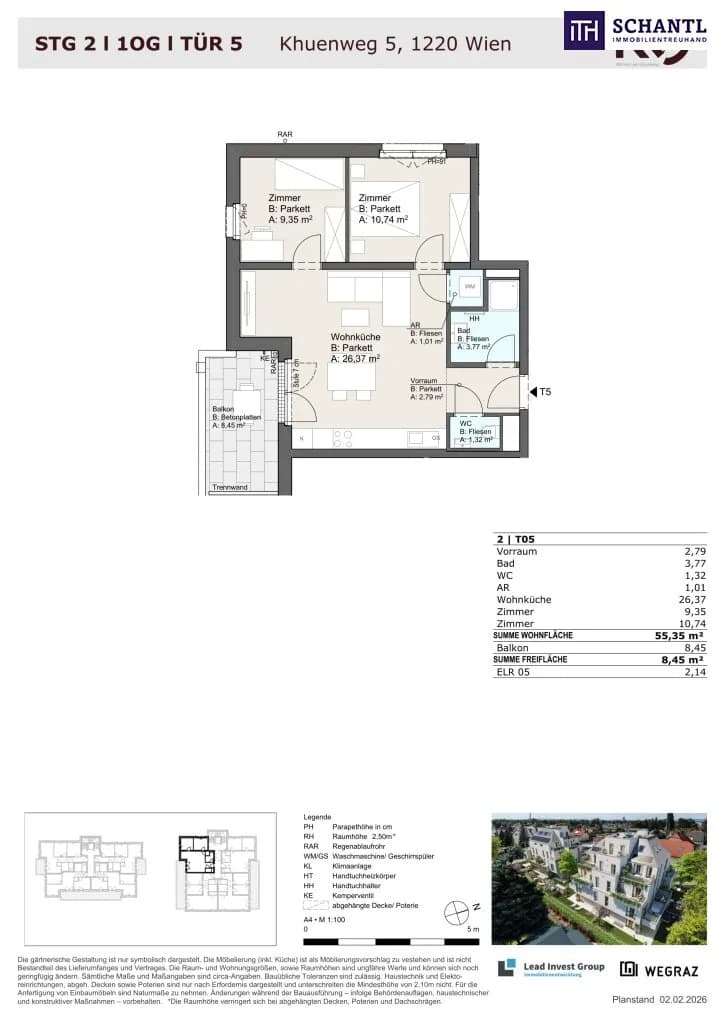 3-Zimmer-Wohnung kaufen in Wien – 55,53 m², € 322.252 – Bild 36 von 36