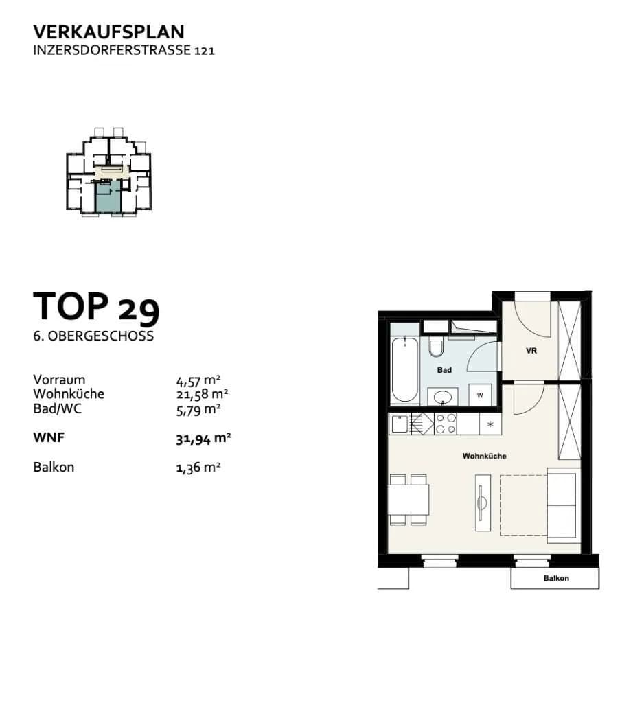 1-Zimmer-Wohnung kaufen in Wien – 31,92 m², € 212.000 – Bild 12 von 12