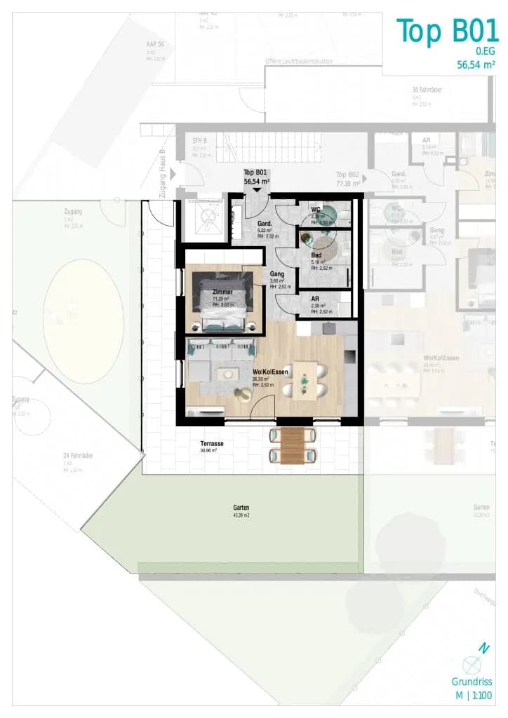 2-Zimmer-Wohnung kaufen in Kufstein – 56,64 m², € 371.000 – Bild 3 von 6