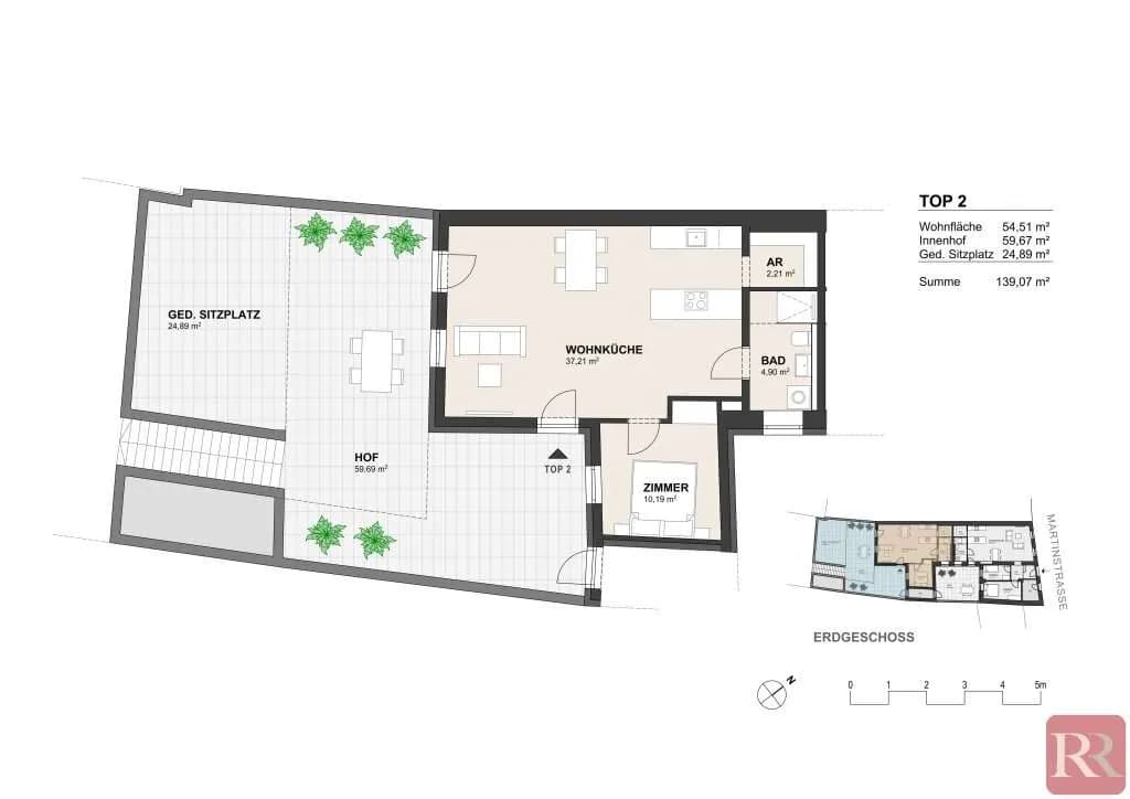 2-Zimmer-Wohnung kaufen in Tulln – 54,51 m², € 275.000 – Bild 8 von 8
