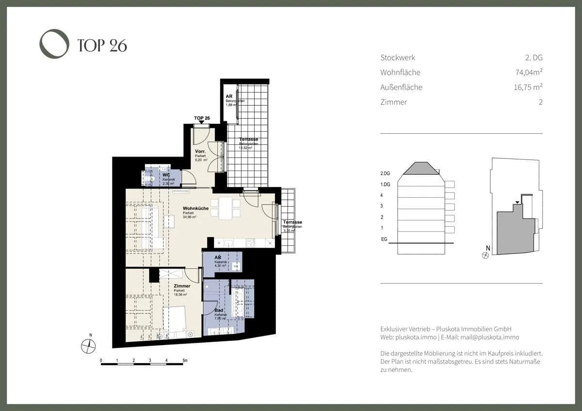 2-Zimmer-Wohnung kaufen in Wien – 74,04 m², € 670.000 – Bild 11 von 12