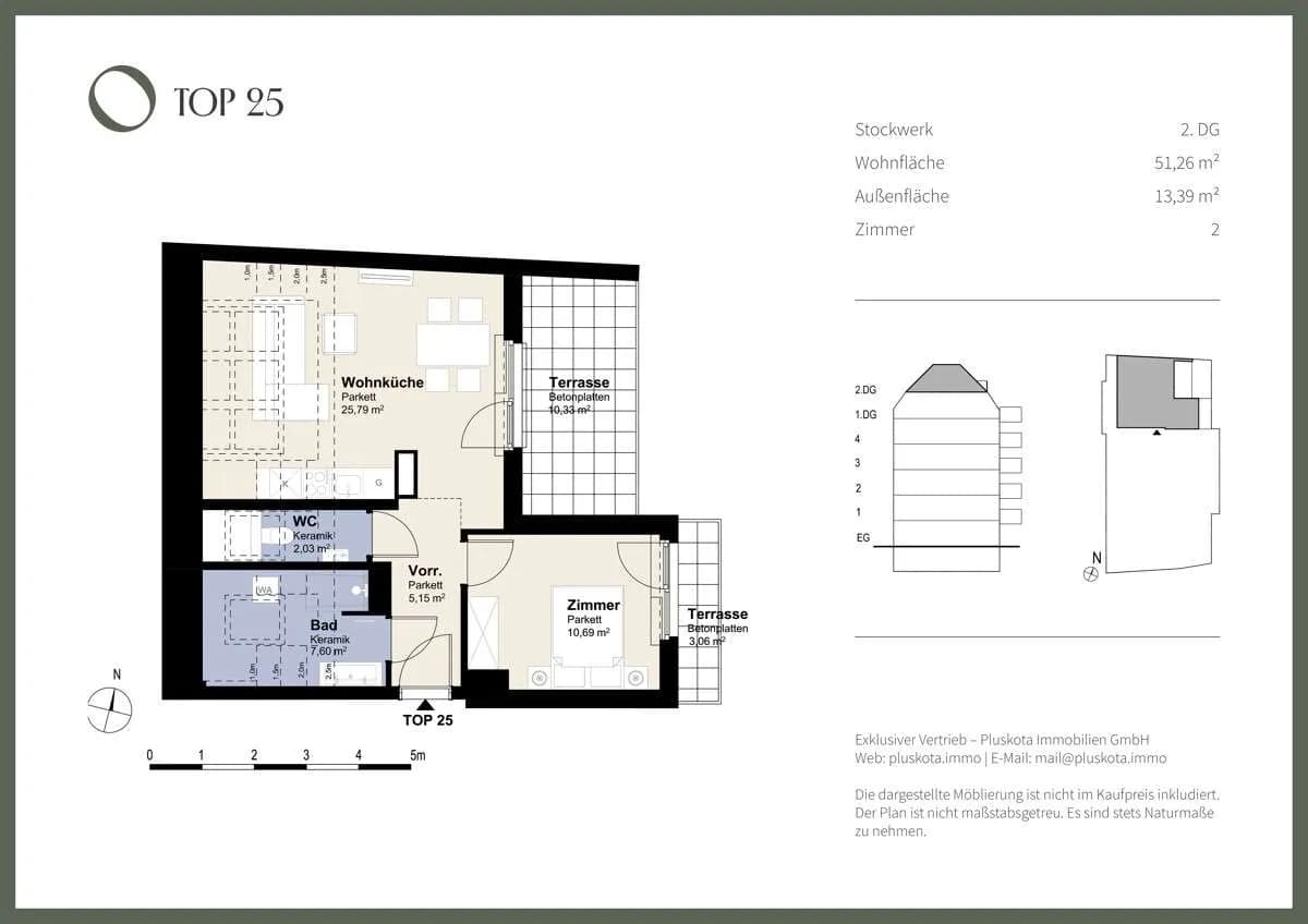 2-Zimmer-Wohnung kaufen in Wien – 51,26 m², € 488.000 – Bild 10 von 11