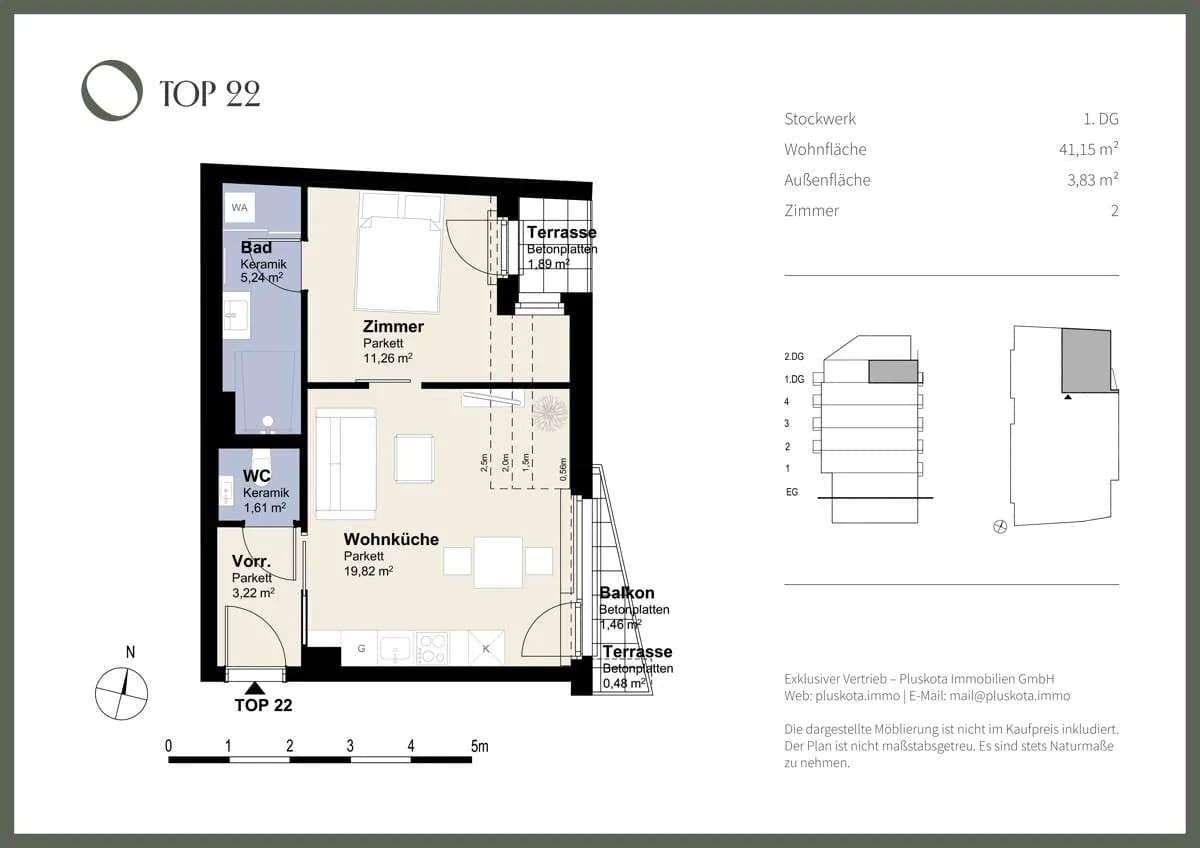 1-Zimmer-Wohnung kaufen in Wien – 41,15 m², € 322.000 – Bild 9 von 10