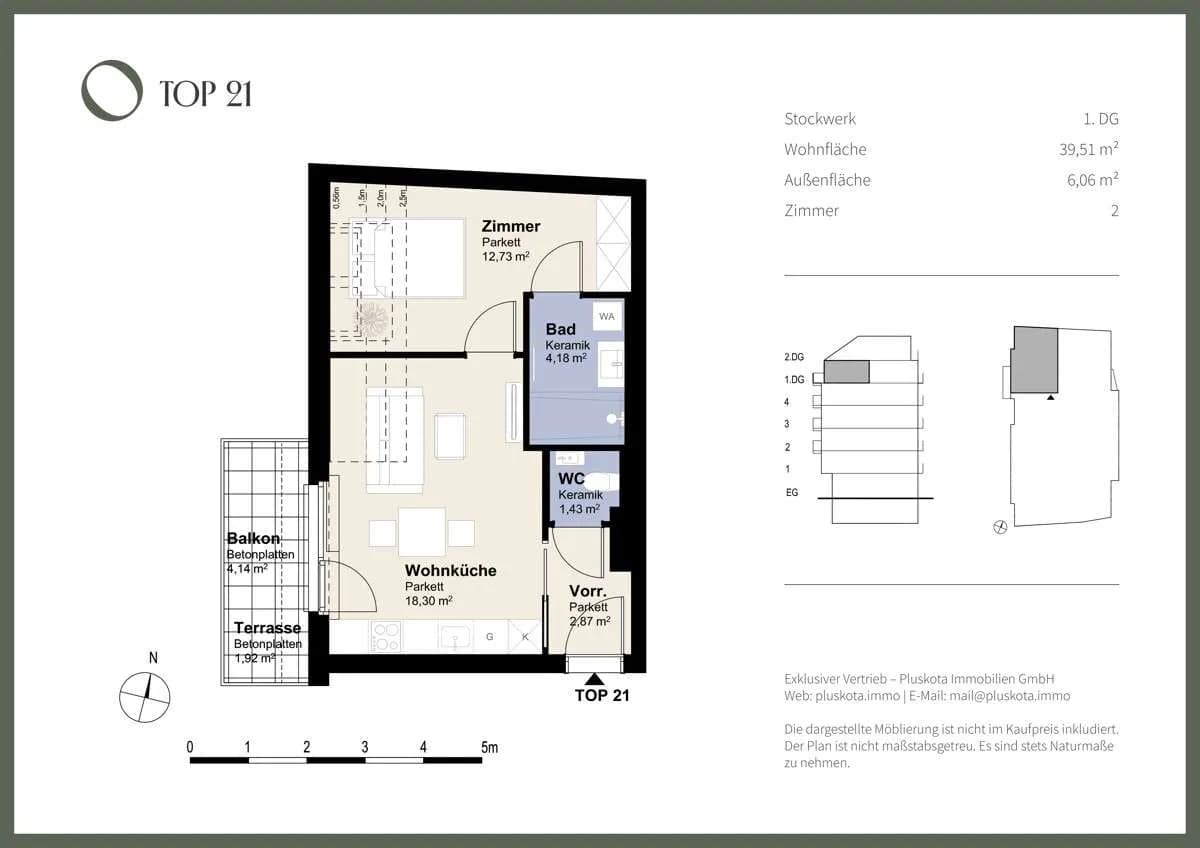2-Zimmer-Wohnung kaufen in Wien – 39,51 m², € 344.000 – Bild 10 von 11