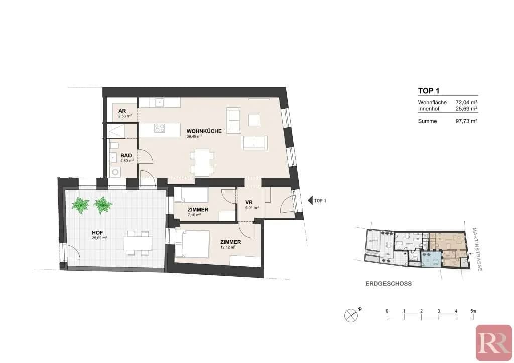 3-Zimmer-Wohnung kaufen in Tulln – 72,04 m², € 335.000 – Bild 8 von 8