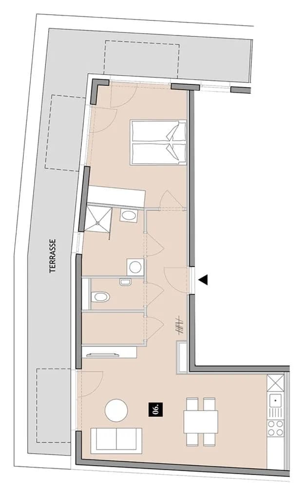 2-Zimmer-Wohnung mieten in Graz – 56,53 m², € 887