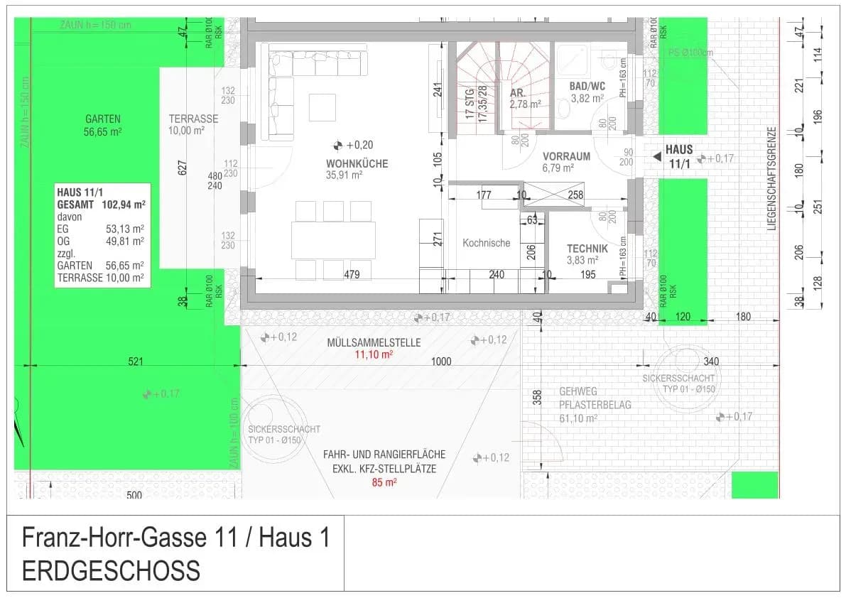 3-Zimmer-Haus kaufen in Baden – 103 m², € 444.000 – Bild 27 von 28