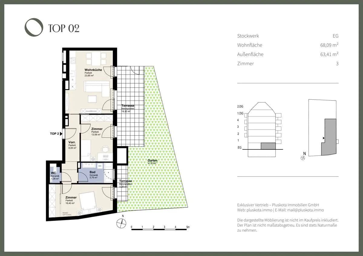 3-Zimmer-Wohnung kaufen in Wien – 69,19 m², € 535.000 – Bild 8 von 9