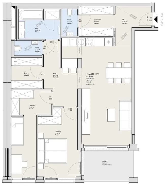 3-Zimmer-Wohnung kaufen in Wien – 93,4 m², € 899.000 – Bild 25 von 25