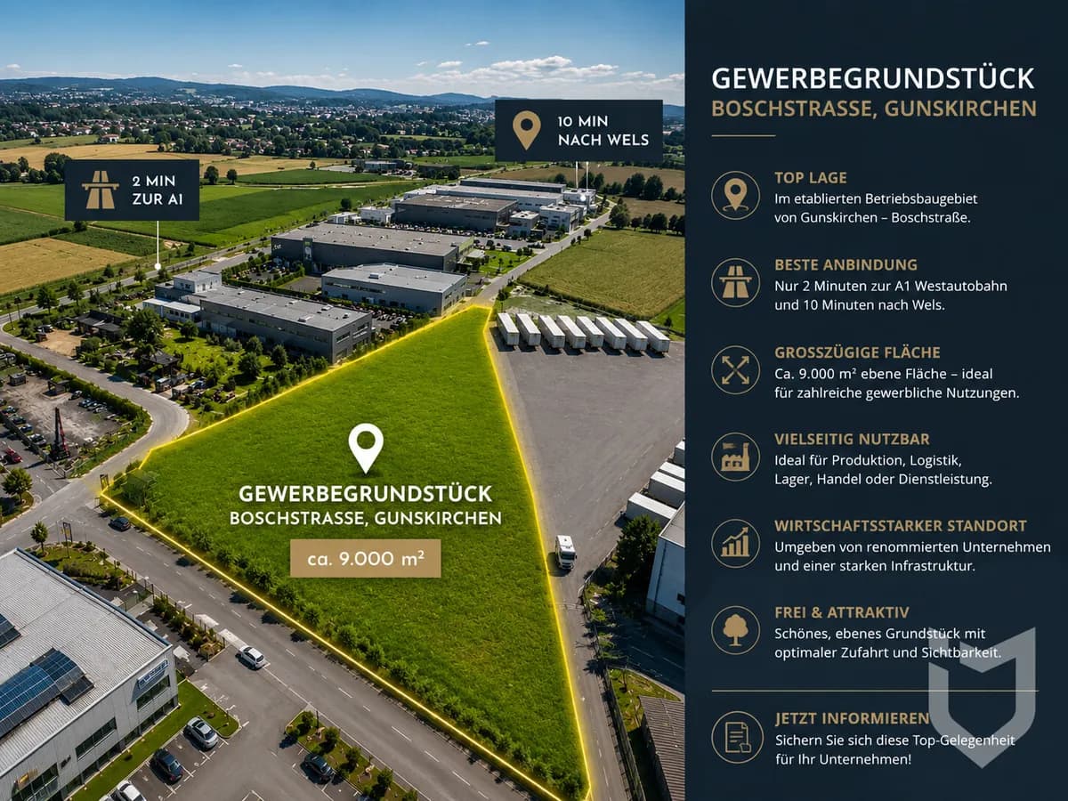 Gewerbeimmobilie kaufen in Wels-Land – 9 133 m², € 1.826.600 – Bild 2 von 3