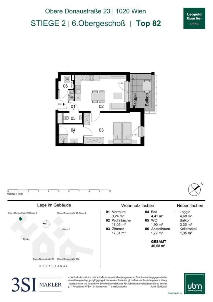 2-Zimmer-Wohnung kaufen in Wien – 46,68 m², € 529.000 – Bild 20 von 20