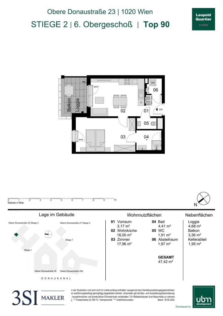 2-Zimmer-Wohnung kaufen in Wien – 47,42 m², € 536.000 – Bild 22 von 22