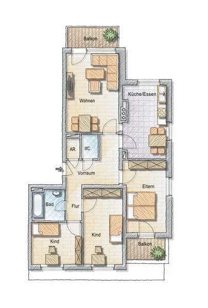 4-Zimmer-Wohnung mieten in Hartberg-Fürstenfeld – 91,86 m², € 807 – Bild 20 von 21