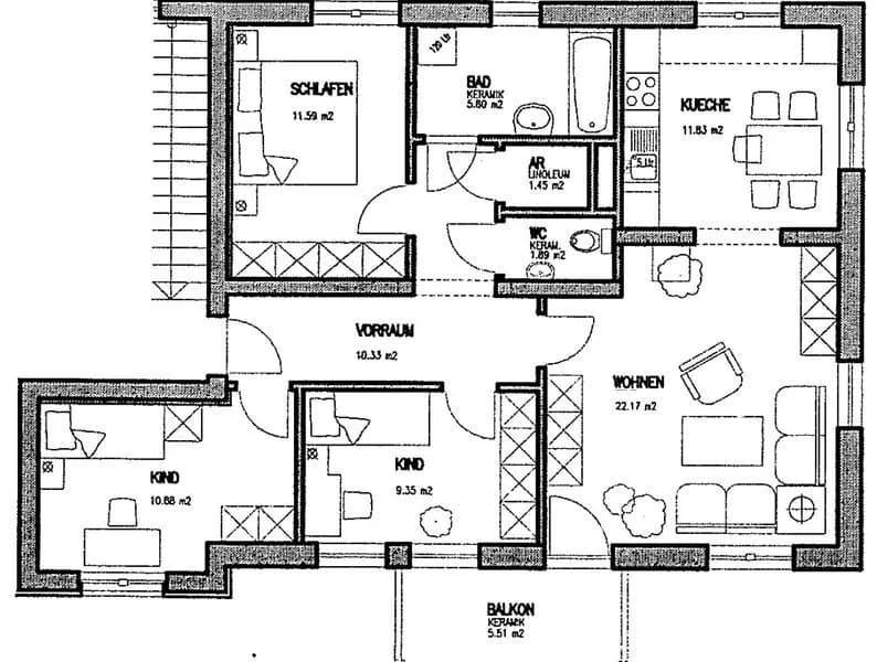 4-Zimmer-Wohnung mieten in Voitsberg – 85,29 m², € 1.039 – Bild 2 von 2