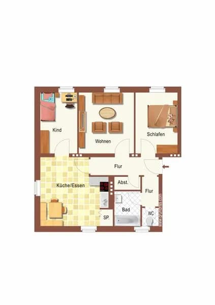 3-Zimmer-Wohnung mieten in Deutschlandsberg – 73,6 m², € 654 – Bild 14 von 15