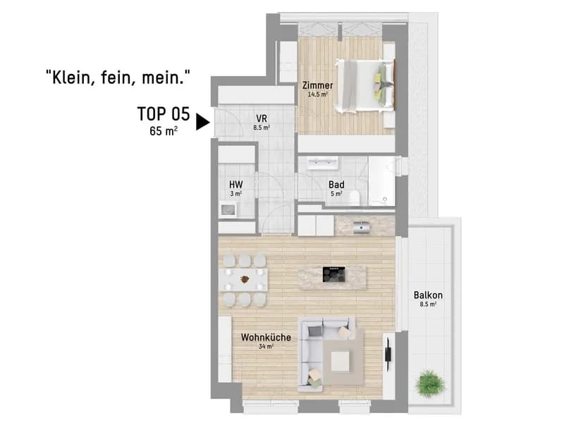 2-Zimmer-Wohnung kaufen in Wien – 65,02 m², € 449.900 – Bild 8 von 14