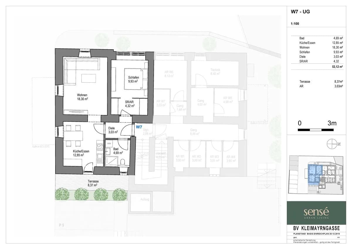2-Zimmer-Wohnung kaufen in Salzburg Stadt – 53,12 m², € 451.000 – Bild 2 von 3