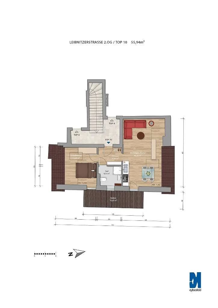 2-Zimmer-Wohnung mieten in Leibnitz – 56 m², € 650 – Bild 12 von 12