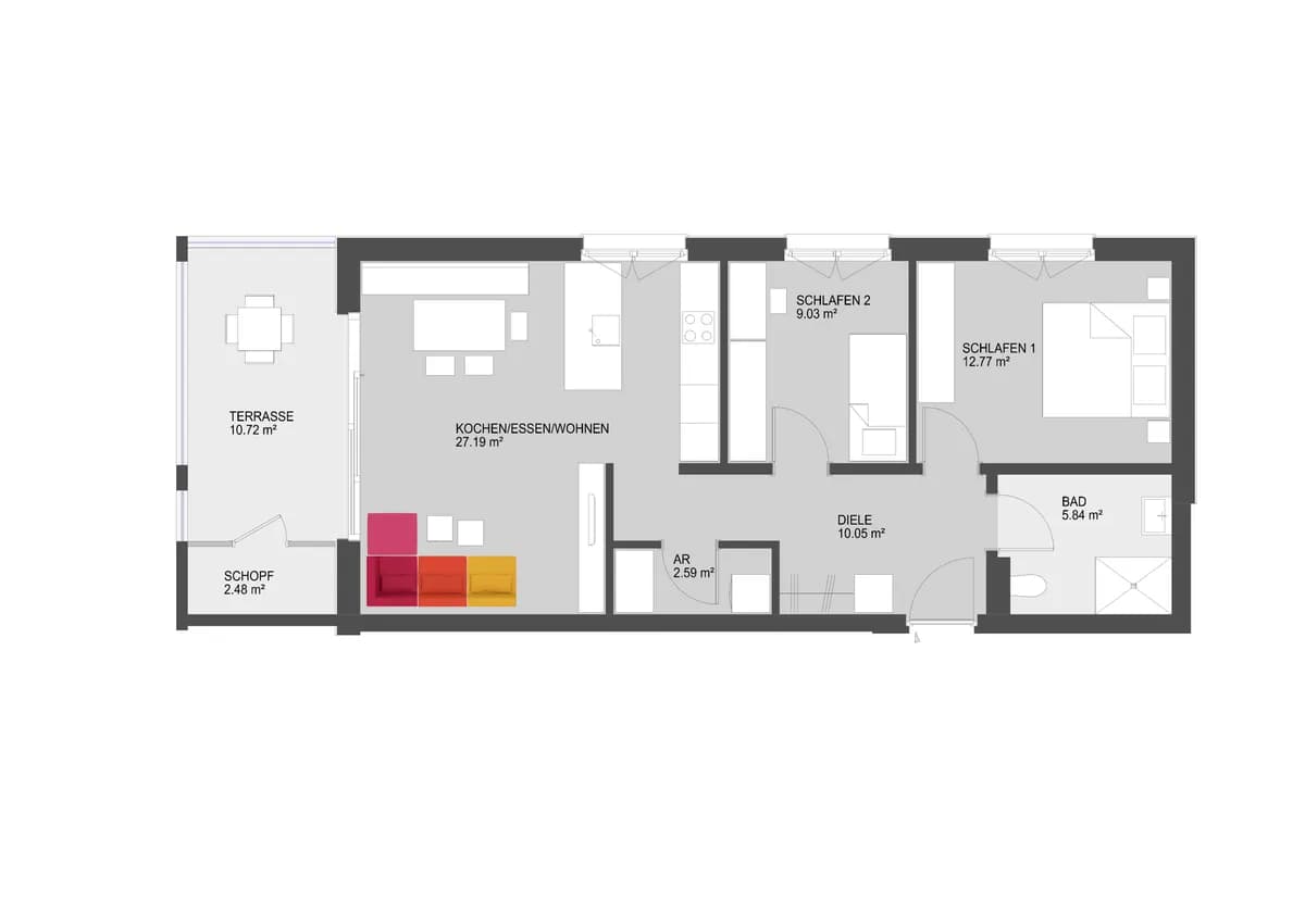 3-Zimmer-Wohnung kaufen in Dornbirn – 67,47 m², € 487.000 – Bild 14 von 16