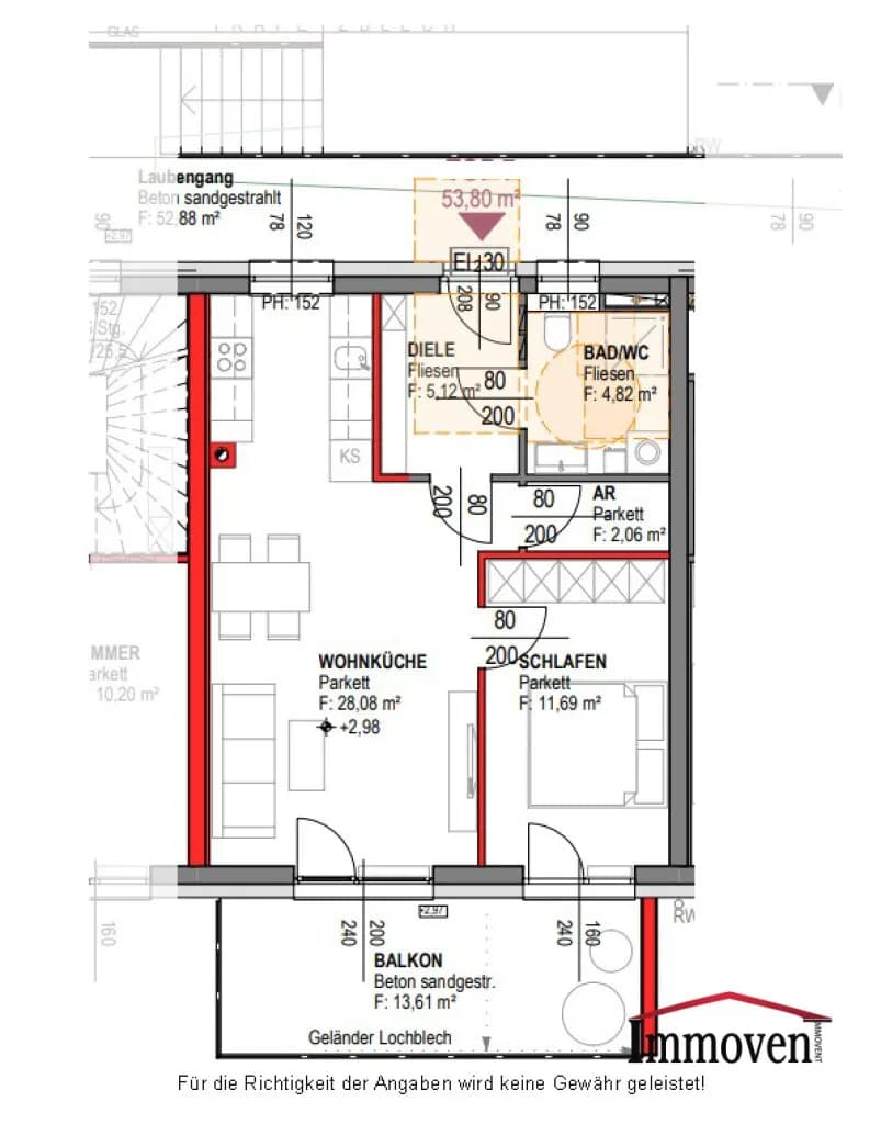 2-Zimmer-Wohnung mieten in Graz – 54 m², € 799 – Bild 9 von 9