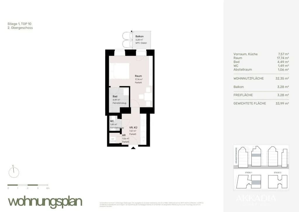 1-Zimmer-Wohnung kaufen in Wien – 32,35 m², € 265.000 – Bild 16 von 16