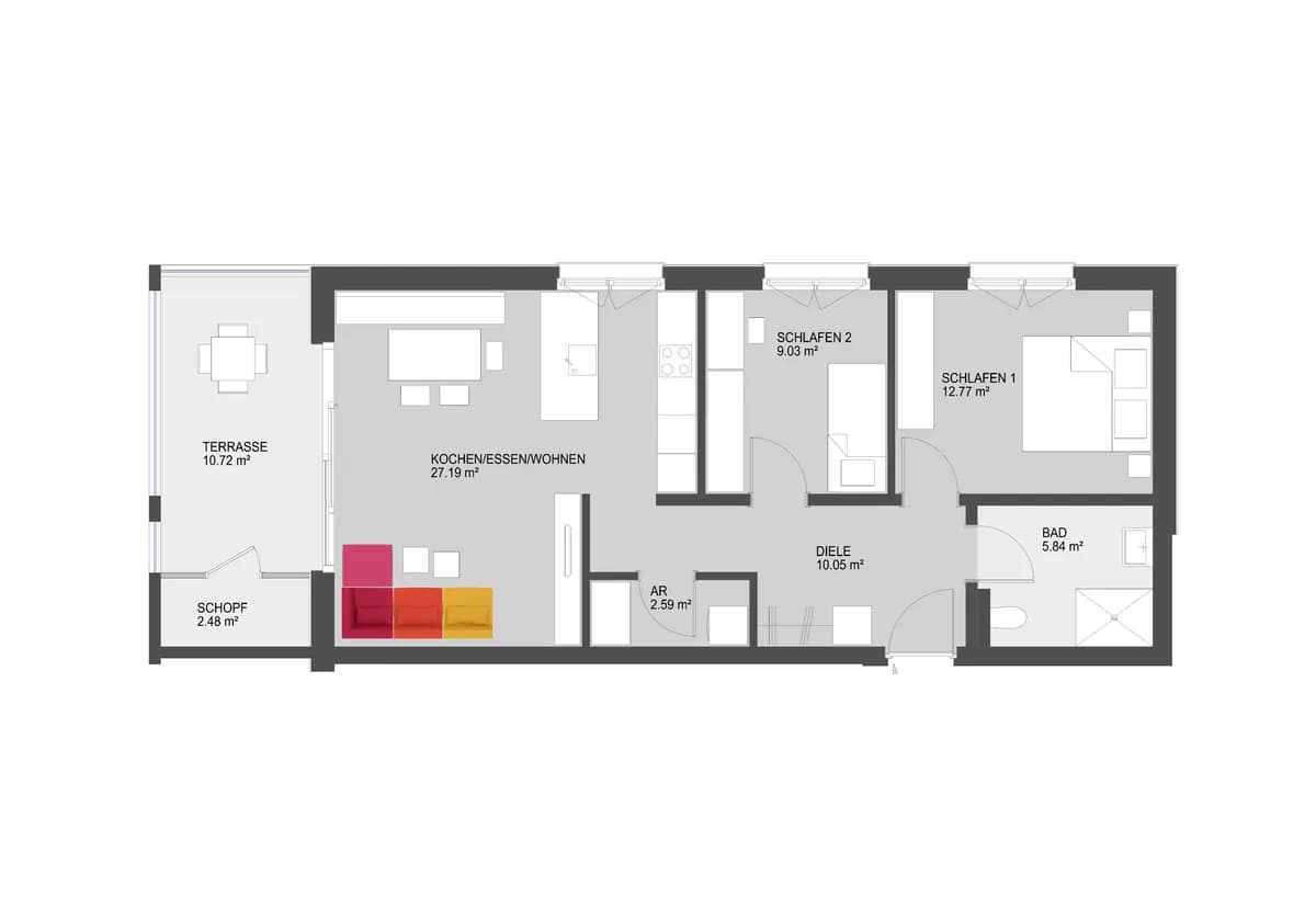 3-Zimmer-Wohnung kaufen in Dornbirn – 67,47 m², € 479.500 – Bild 11 von 13