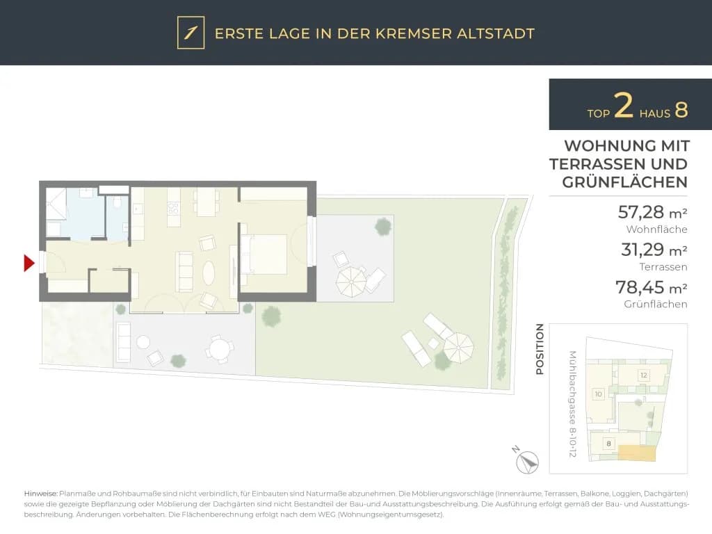 2-Zimmer-Wohnung kaufen in Krems an der Donau – 57,28 m², € 385.740 – Bild 7 von 25