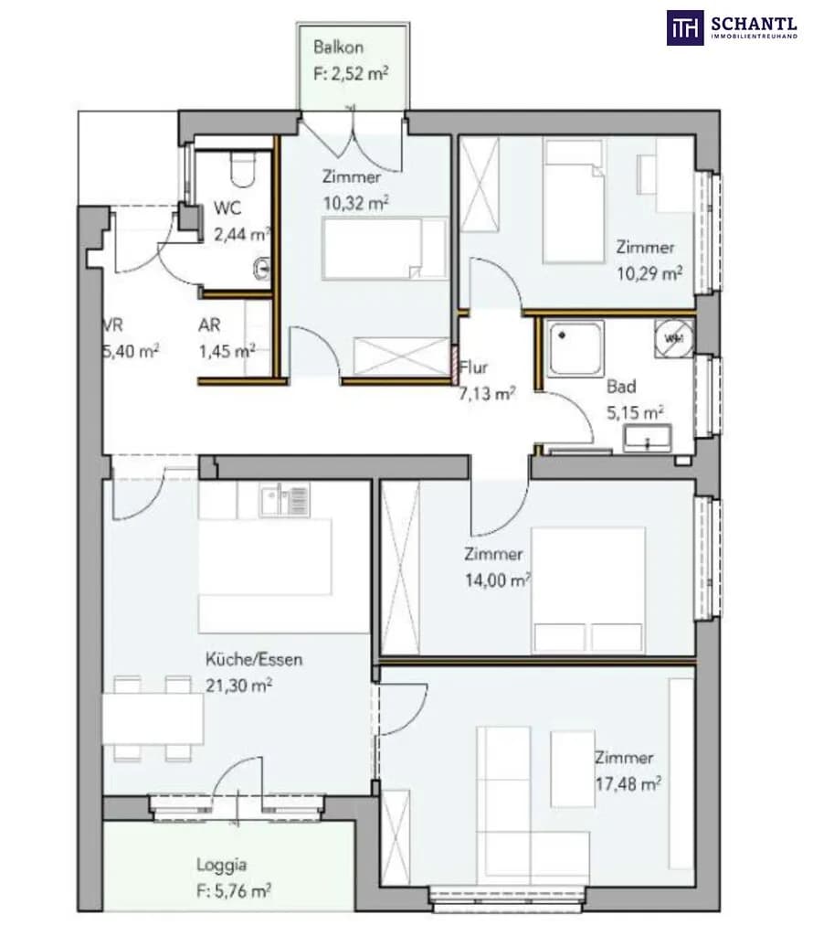 5-Zimmer-Wohnung kaufen in Graz – 96 m², € 390.000 – Bild 22 von 24