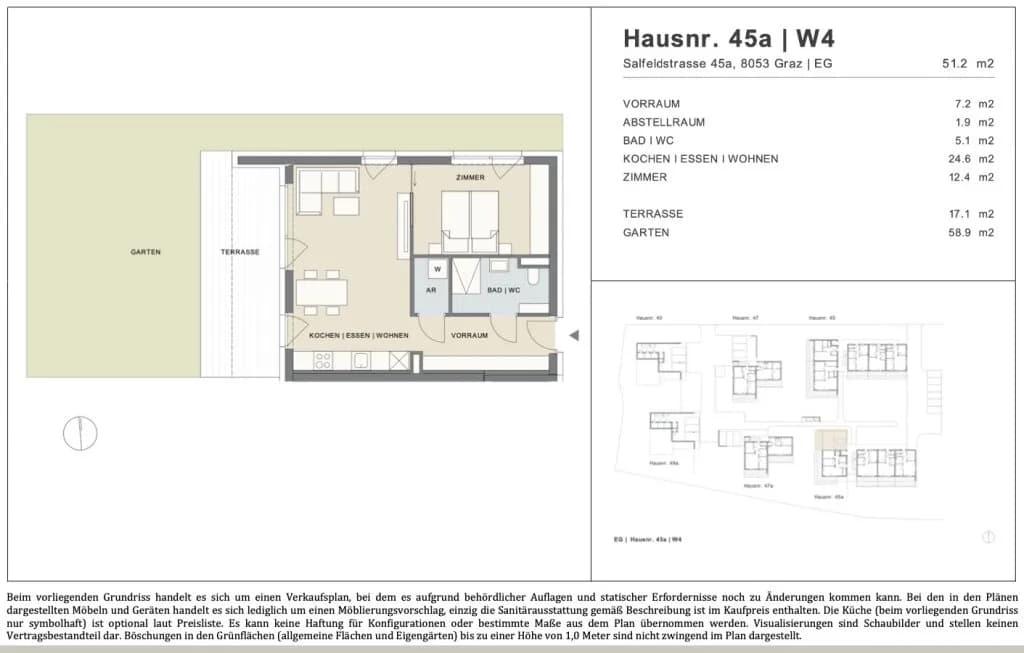 2-Zimmer-Wohnung kaufen in Graz – 51,2 m², € 279.000 – Bild 21 von 21