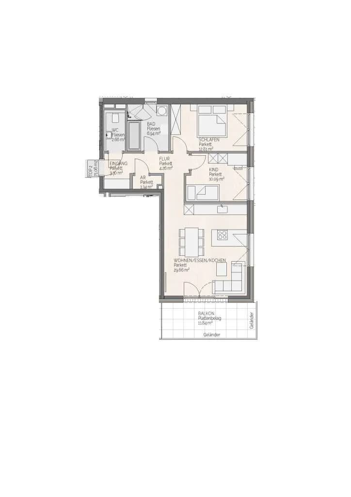 3-Zimmer-Wohnung kaufen in Gmunden – 71,06 m², € 577.000 – Bild 3 von 5