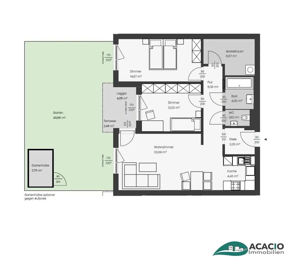 3-Zimmer-Wohnung kaufen in Sankt Pölten Land – 82,61 m², € 258.000 – Bild 19 von 26