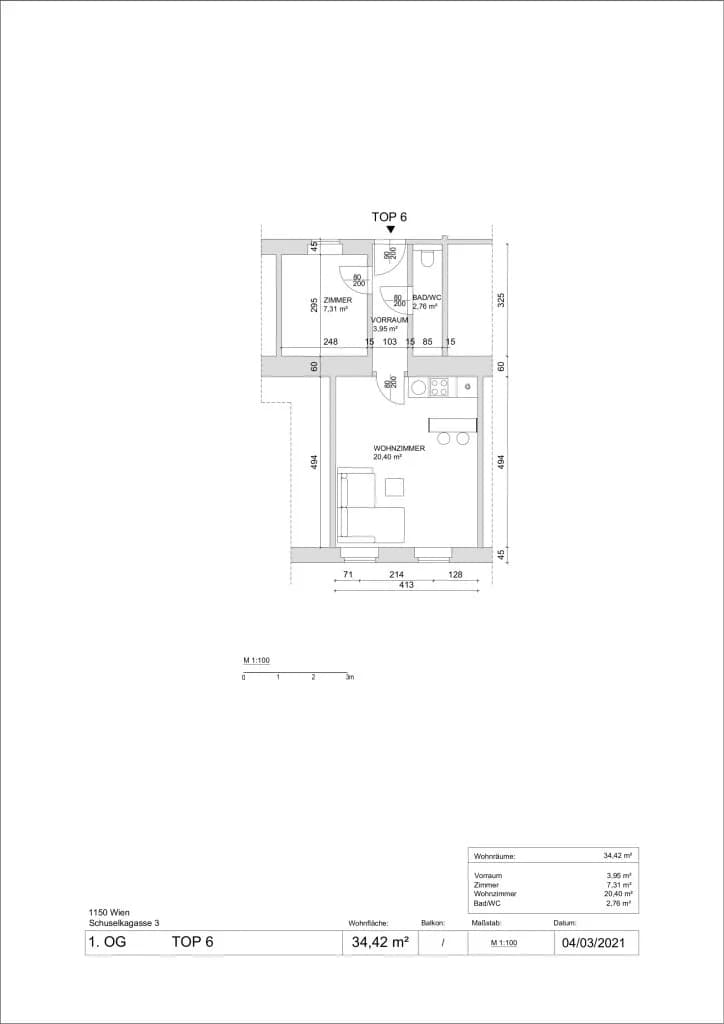 2-Zimmer-Wohnung kaufen in Wien – 35 m², € 160.000 – Bild 11 von 11