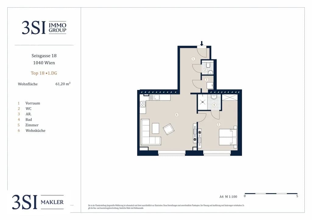 2-Zimmer-Wohnung kaufen in Wien – 61,2 m², € 590.000 – Bild 10 von 10