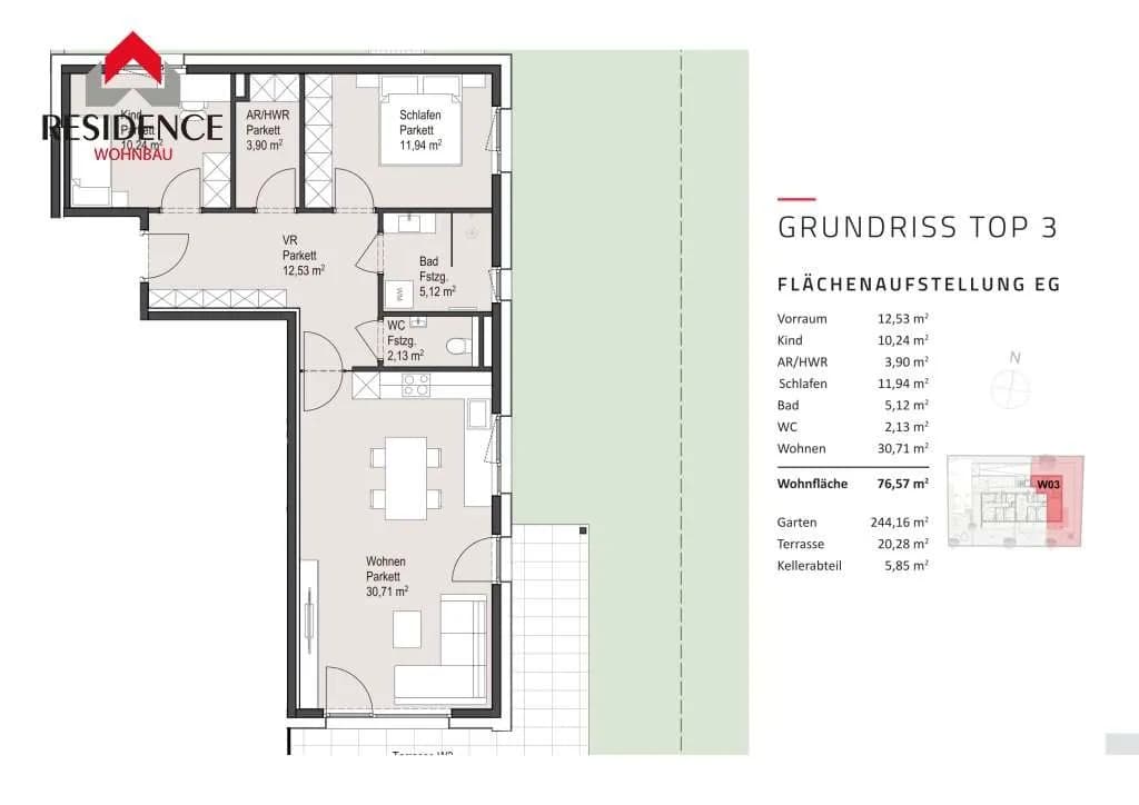 3-Zimmer-Wohnung kaufen in Salzburg Stadt – 77,75 m², € 699.000 – Bild 4 von 5