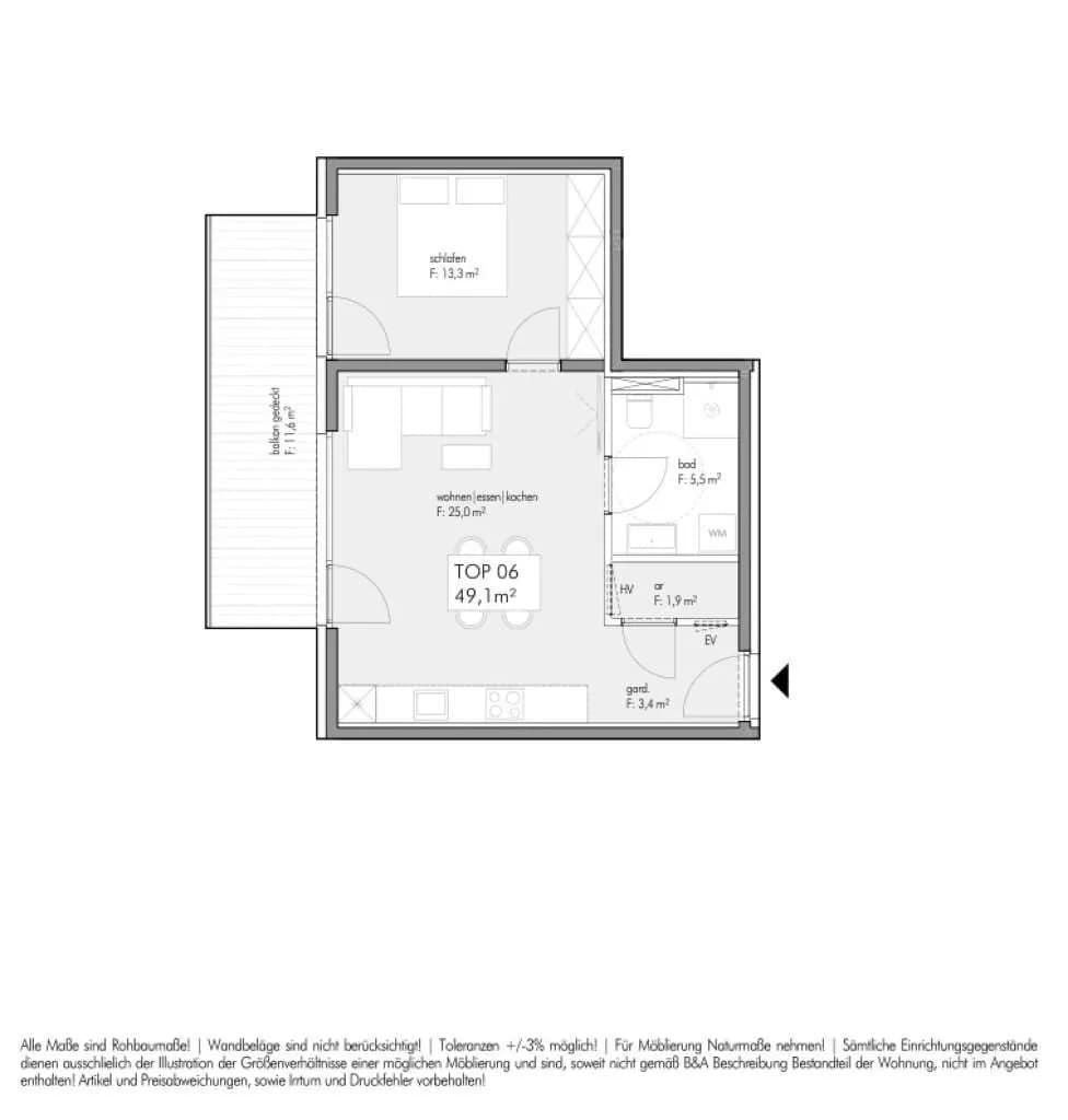 2-Zimmer-Wohnung kaufen in Innsbruck – 49,1 m², € 465.000 – Bild 5 von 5