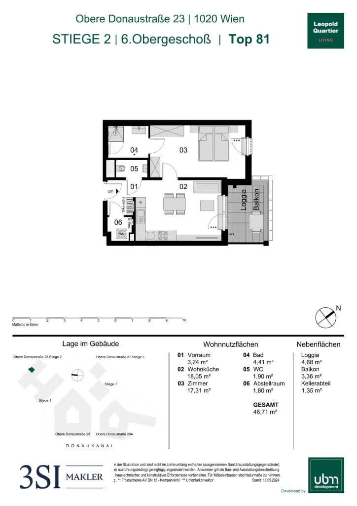 2-Zimmer-Wohnung kaufen in Wien – 46,71 m², € 529.000 – Bild 20 von 20