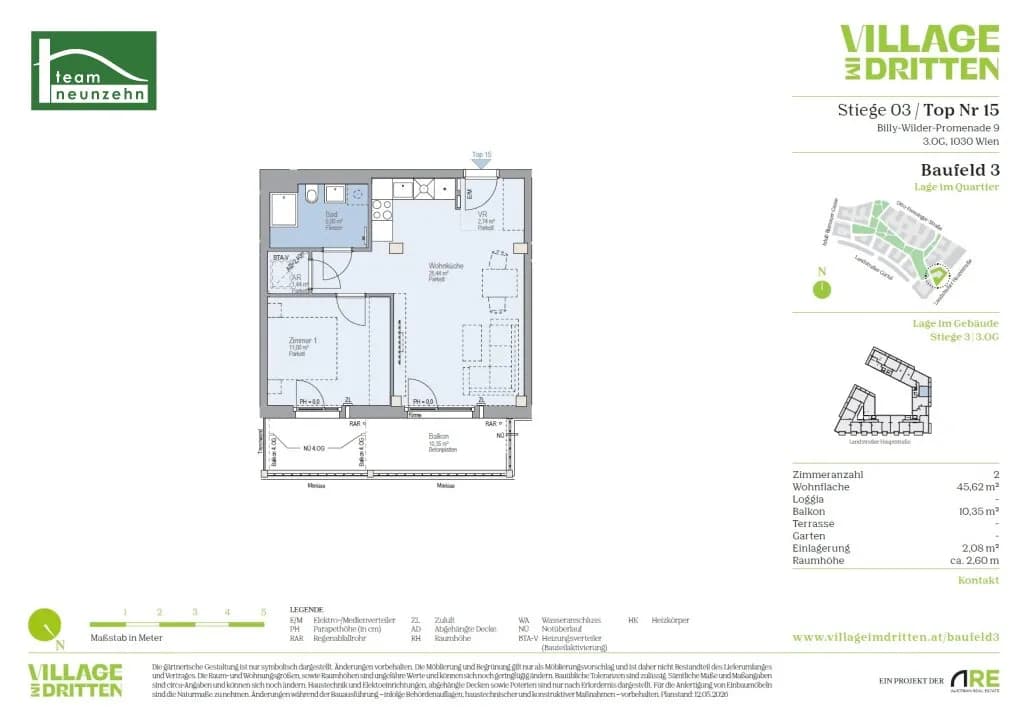 2-Zimmer-Wohnung mieten in Wien – 45,61 m², € 1.179 – Bild 20 von 20