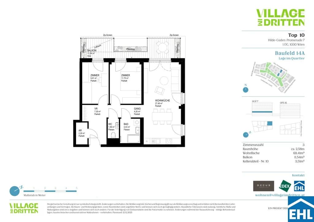 3-Zimmer-Wohnung kaufen in Wien – 69,41 m², € 549.000 – Bild 16 von 16
