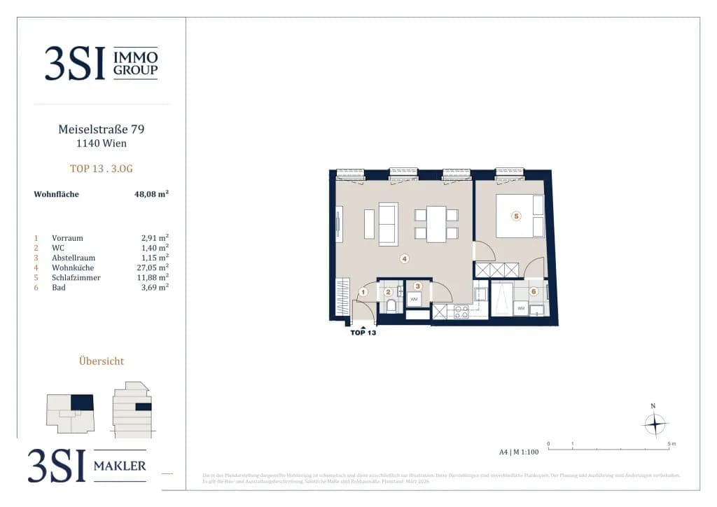 2-Zimmer-Wohnung kaufen in Wien – 48,08 m², € 345.960 – Bild 7 von 7