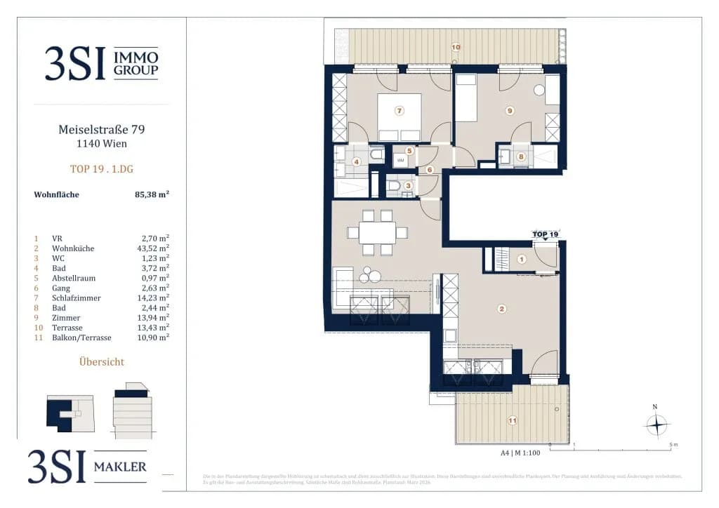 3-Zimmer-Wohnung kaufen in Wien – 85,38 m², € 808.170 – Bild 7 von 7