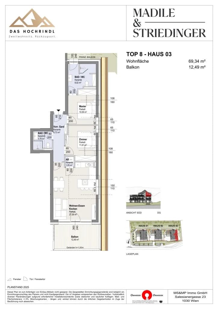 3-Zimmer-Immobilie kaufen in Feldkirchen – 69,34 m², € 590.000 – Bild 4 von 4