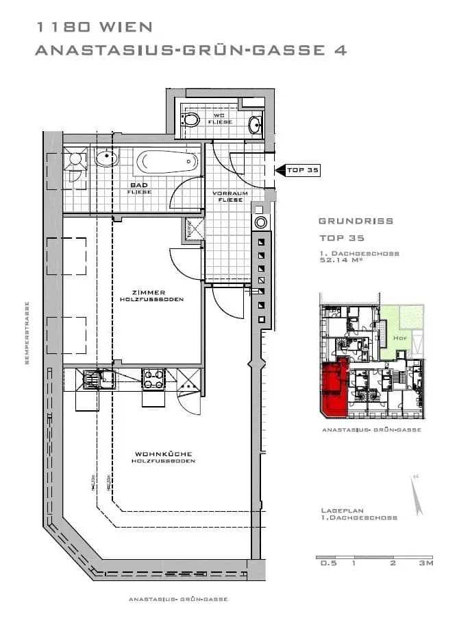 2-Zimmer-Wohnung kaufen in Wien – 52,14 m², € 338.000 – Bild 15 von 16