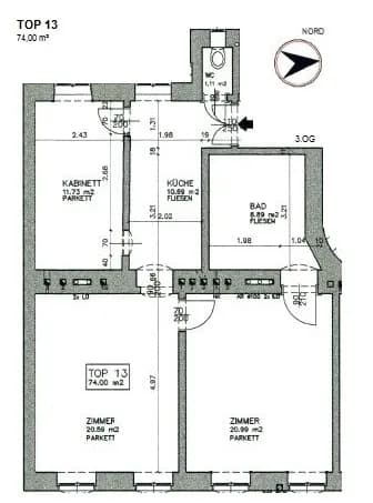 3-Zimmer-Wohnung kaufen in Wien – 74 m², € 129.000 – Bild 9 von 9